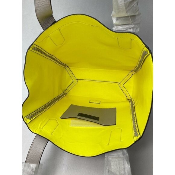 NWT Rebecca Minkoff Panama Tote in Putty HU17GPNAT99 Beige / Neon MSRP $275 - Picture 4 of 6